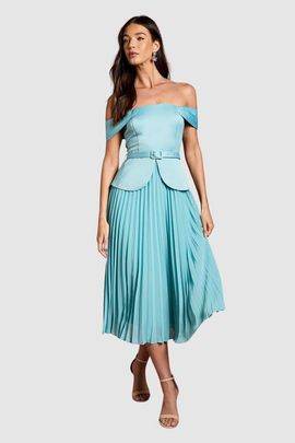 Coast Coast Bardot Fit & Flare Midi Dress