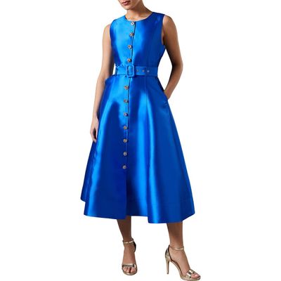 Coast Coast Button Through Belted A-Line Dress