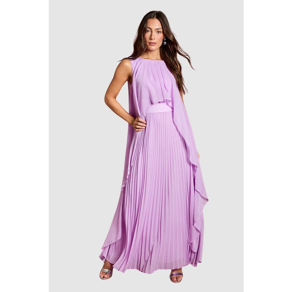 coast pleated maxi dress Coast Women's Cape Sleeve Sweetheart Neckline Pleated Maxi Dress in Chartreuse | Size: 4