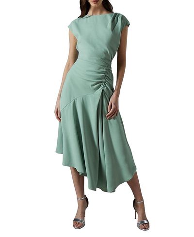 Coast Coast Drape Side Cap Sleeve Midi Dress