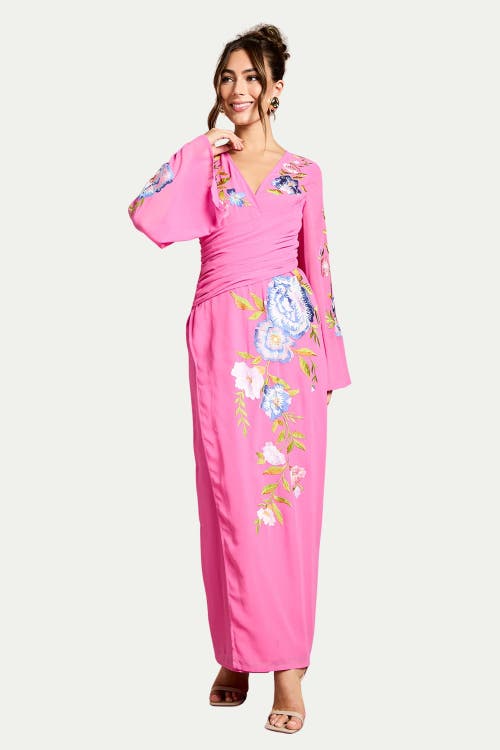 Coast Coast Embroidered V-Neck Wrap Dress