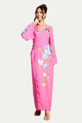 Coast Coast Embroidered V-Neck Wrap Dress