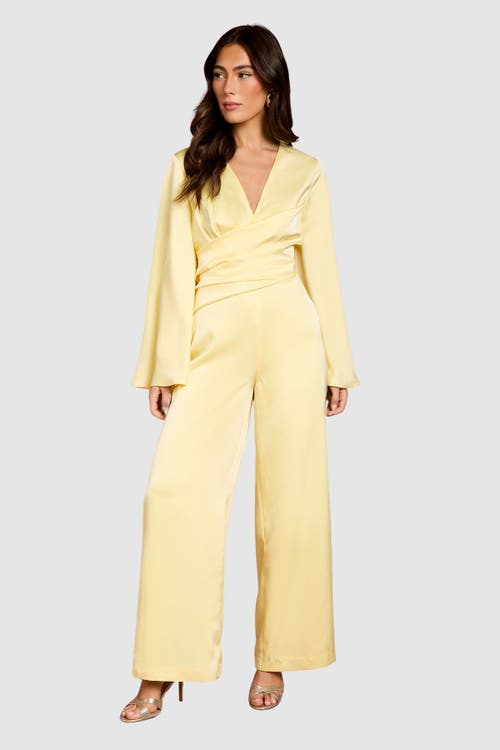 Coast Coast Flare Sleeve Satin Wide Leg Jumpsuit
