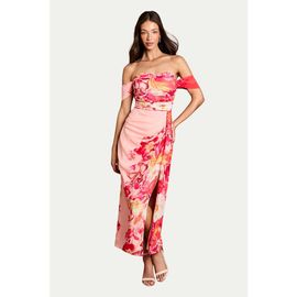 Coast Coast Floral Print Drape Chiffon Dress