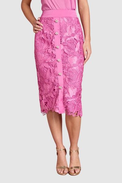 Coast Coast Lace Embroidered Pencil Skirt