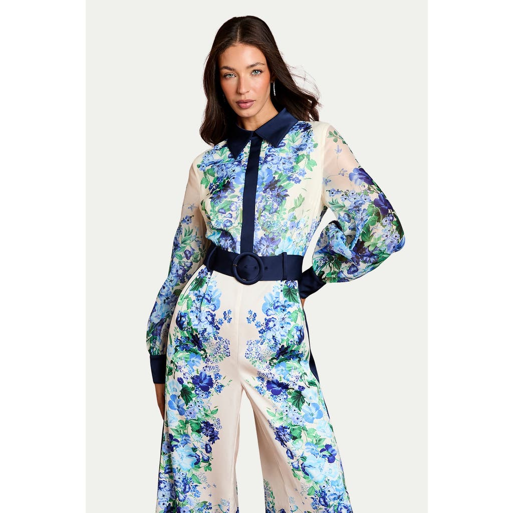 Coast Coast Long Sleeve Placement Print Jumpsuit