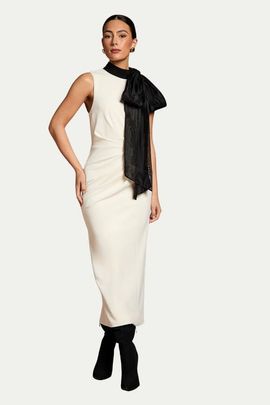 Coast Coast Organza Pussybow Column Midi Dress