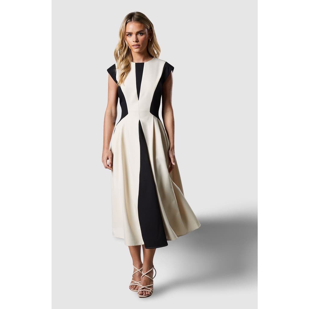 Coast Coast Petite Crepe Colour Block Midi Dress