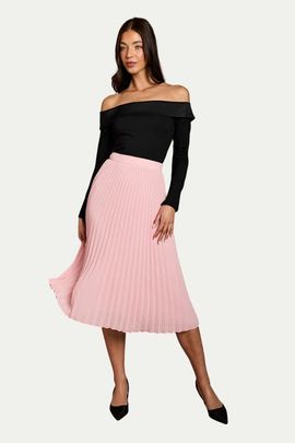 Coast Coast Pleated Georgette Midi Skirt