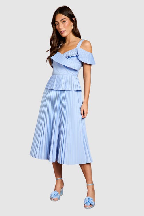 Coast Coast Pleated V-Neck Midi Dress