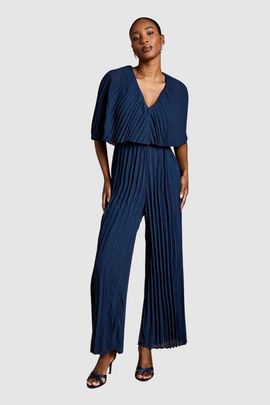 Coast Coast Pleated Wrap Front Georgette Jumpsuit