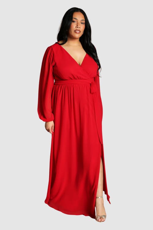 Coast Coast Plus V-Neck Wrap Maxi Dress