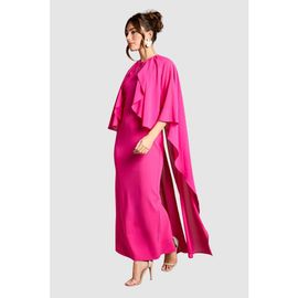 Coast Coast Ruffle Chiffon Cape Crepe Maxi Dress