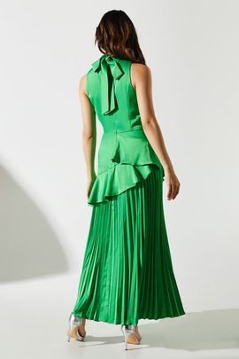 Coast Coast Sleeveless Ruffle Satin Dress