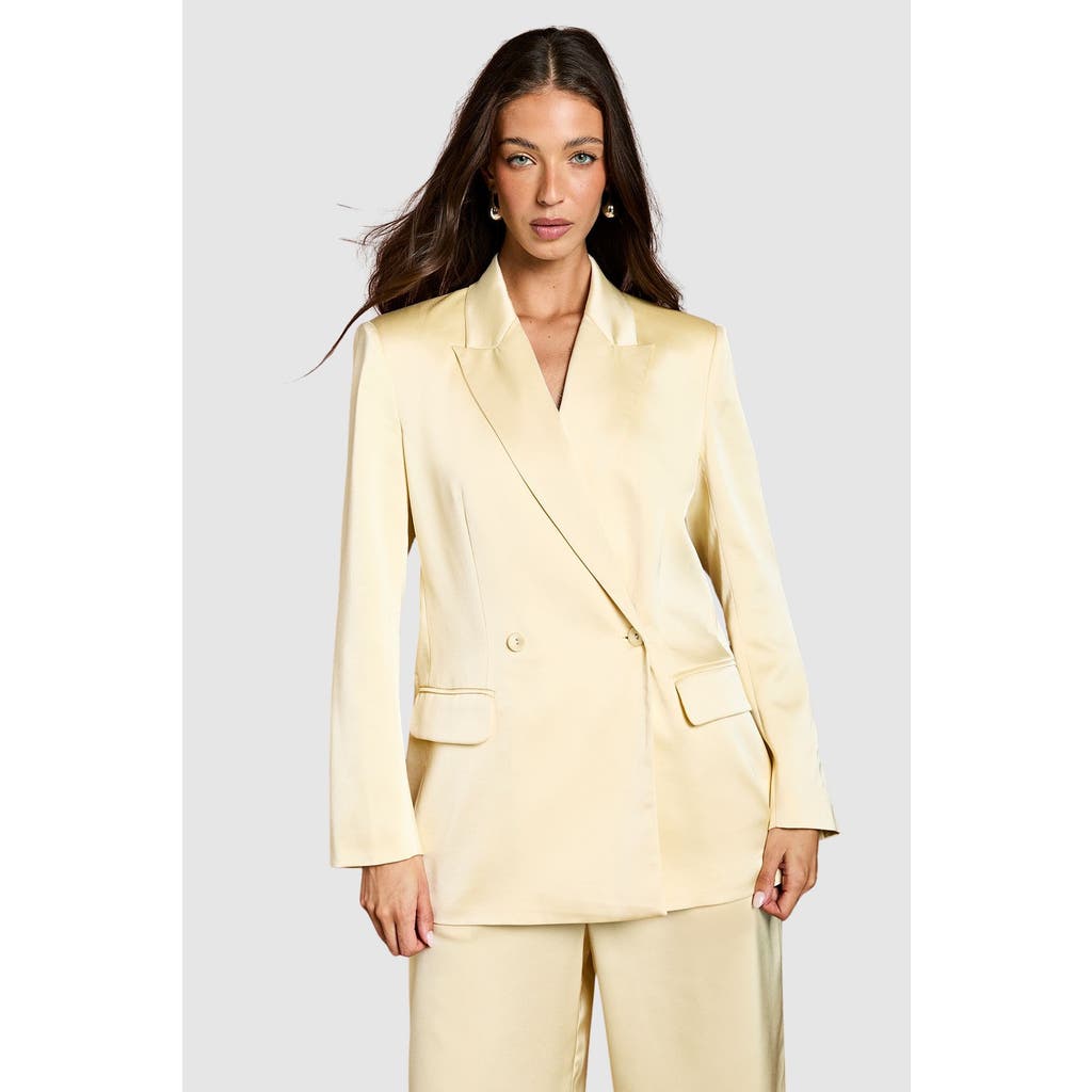 Coast Coast Tailored Double-Breasted Satin Blazer