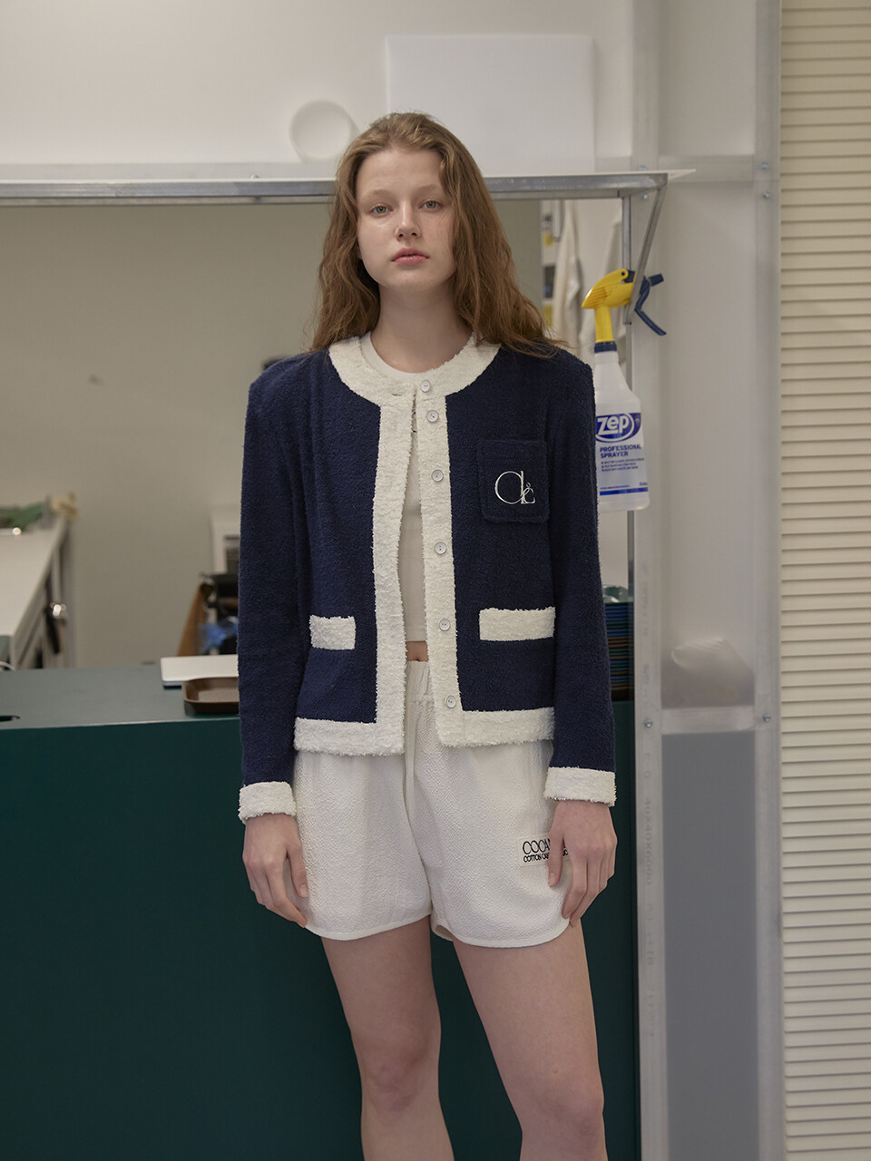 Cocancl Anna Terry Jacket (Navy)