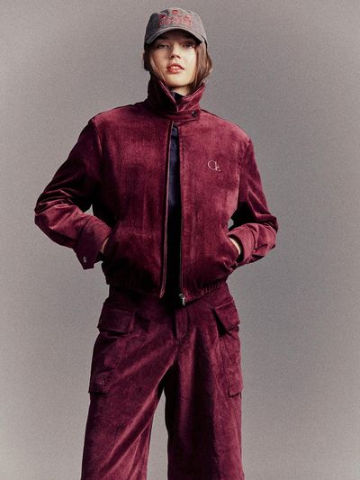 Cocancl CCL Velvet Blouson Jacket [Wine]