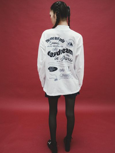Cocancl Cotton Long Sleeve Relaxed Fit Top [Beige]