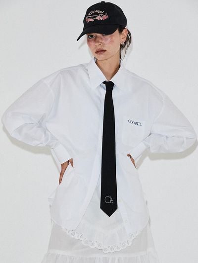 Cocancl Cotton Oversized Classic Shirt