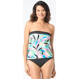 Coco Contours Coco Contours Bella Bra Sized Bandeau Blouson Tankini Swim Top - C-Cup