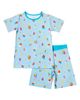 Coco Moon Coco Moon Kids' Rainbow Shave Ice Fitted Knit T-Shirt & Shorts Pajama Set - 1