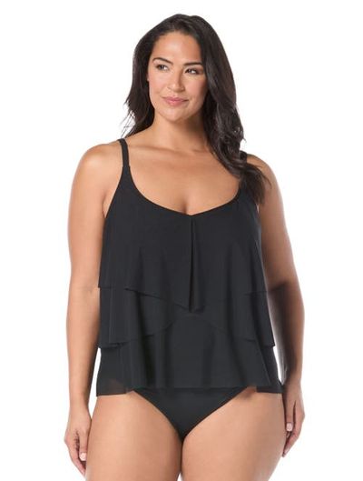 COCO REEF COCO REEF Lotus Ruffle Tankini Swim Top - D-Cup