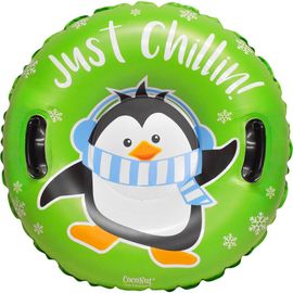 Coconut Outdoor Coconut Outdoor Just Chillin Green Penguin 32" Junior Snow Tube, 5+