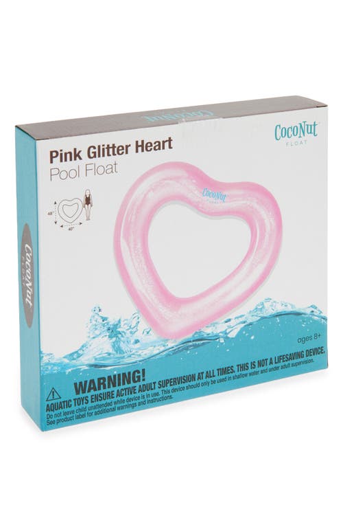 Coconut Outdoor - Pink Glitter Heart Pool Float