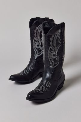 Coconuts By Matisse Coconuts By Matisse Footwear Gaucho Cowboy Boot in Black/White, Women's at Urban Outfitters