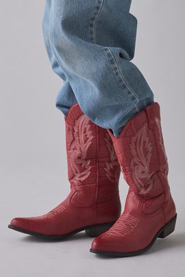 Coconuts By Matisse Coconuts By Matisse Gaucho Cowboy Boot in Dark Red, Women's at Urban Outfitters