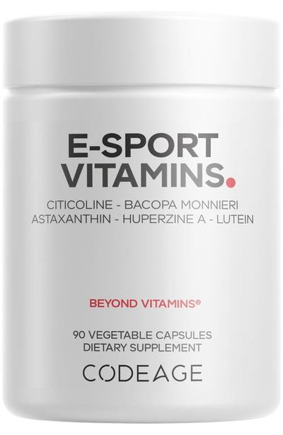 Codeage Codeage E-Sport Vitamins Citicoline Cognizin, Bacopa Monnieri, L-Theanine, Ginkgo, Lutein