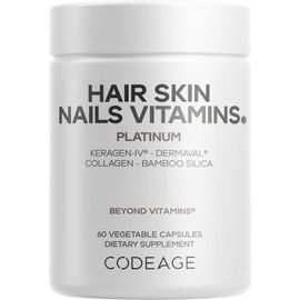 Codeage Codeage Hair Skin Nails Vitamins Platinum, Keratin, Dermaval, Biotin, Collagen