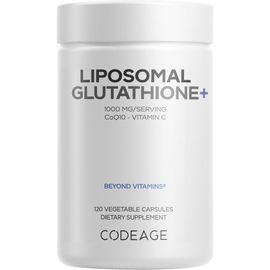 Codeage Codeage Liposomal Glutathione+ 1000mg, Vitamin C, Antioxidant Supplement