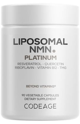 Codeage Codeage Liposomal NMN Supplement, NAD precursor, Resveratrol, Betaine, Riboflavin & B12, Quercetin, 90 ct