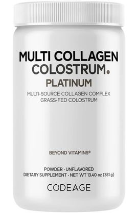 Codeage Codeage Multi Collagen Colostrum Powder Platinum, Grass-Fed, Bovine Colostrum, Lactoferrin