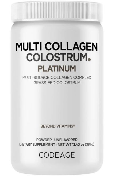 Codeage Codeage Multi Collagen Colostrum Powder Platinum, Grass-Fed, Bovine Colostrum, Lactoferrin