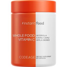 Codeage Codeage Whole Food Vitamin C, Acerola, Camu Camu, Amla Berry, Rose Hips, Citrus Bioflavonoids