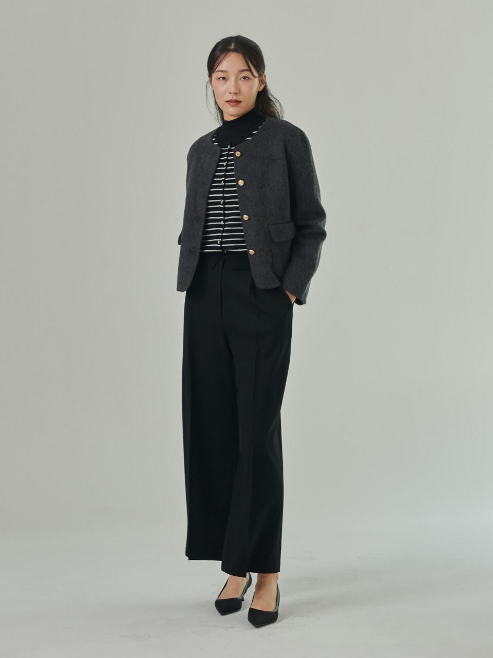 Coett [Coat] Handmade Wool Jacket_Charcoal