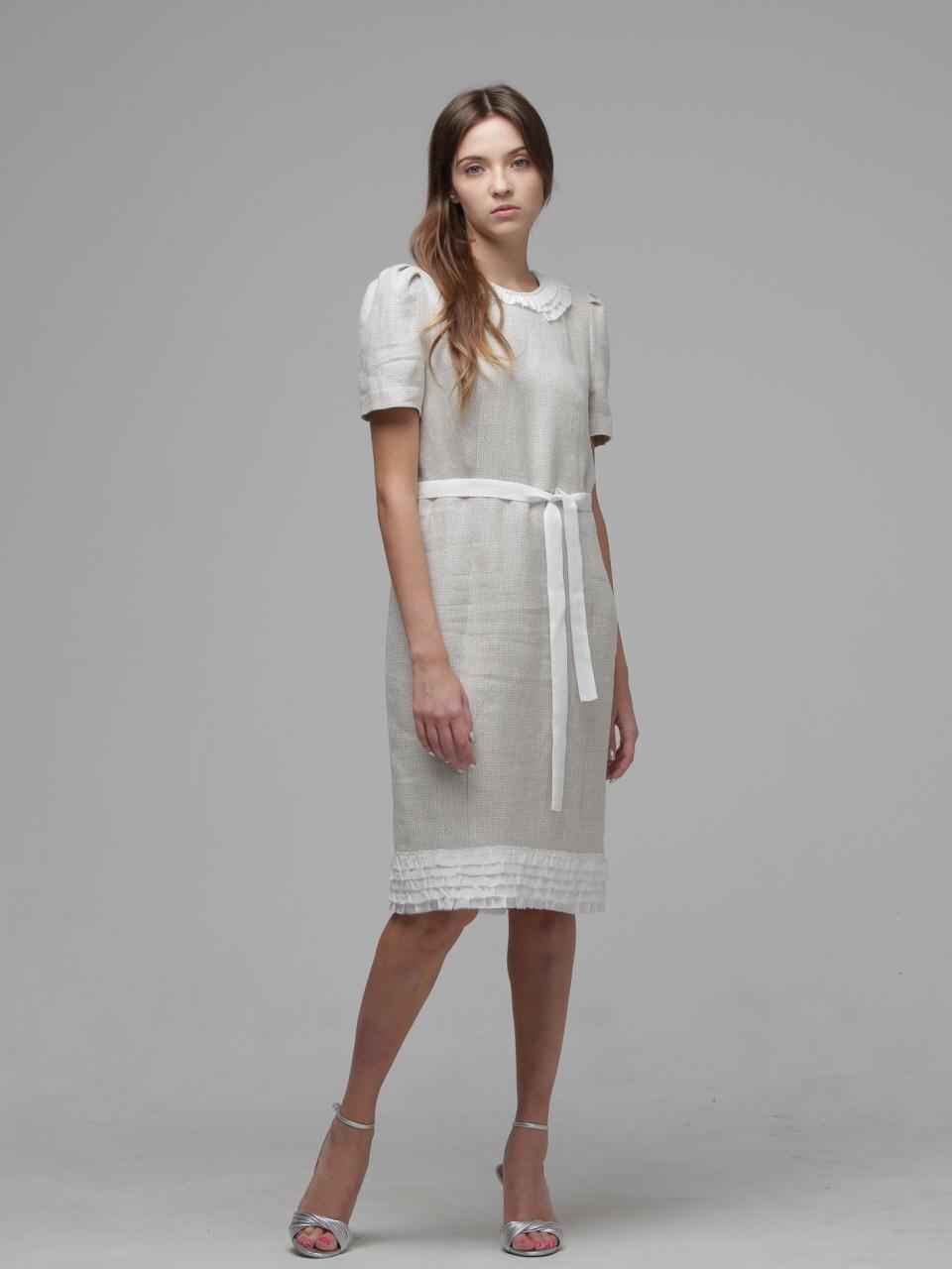 Coett linen tweed dress