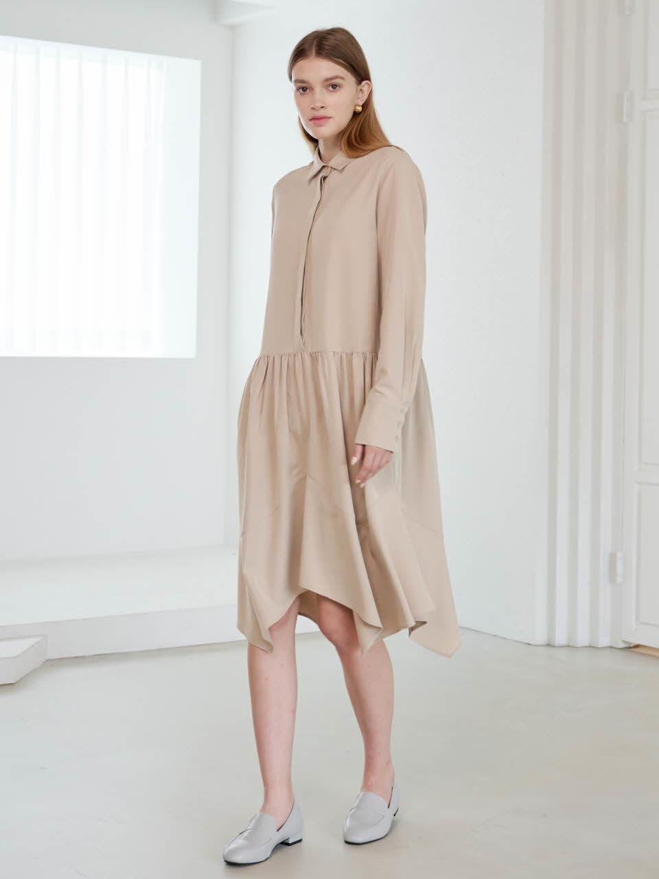 Coett Matilda Shirt dress Matilda Shirt Dress BEIGE