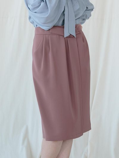 Coett Ribbon Wrap Skirt [Camel]
