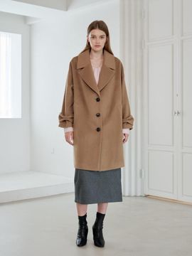 Coett wool ribbon cuff coat Wool Ribbon Cuff Coat_CAMEL