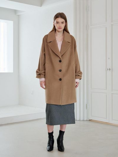 Coett wool ribbon cuff coat Wool Ribbon Cuff Coat_CAMEL