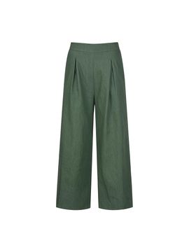 COIINCOS Back Elastic Waistband Wide Pin-tuck Pants (DZ4ML090)