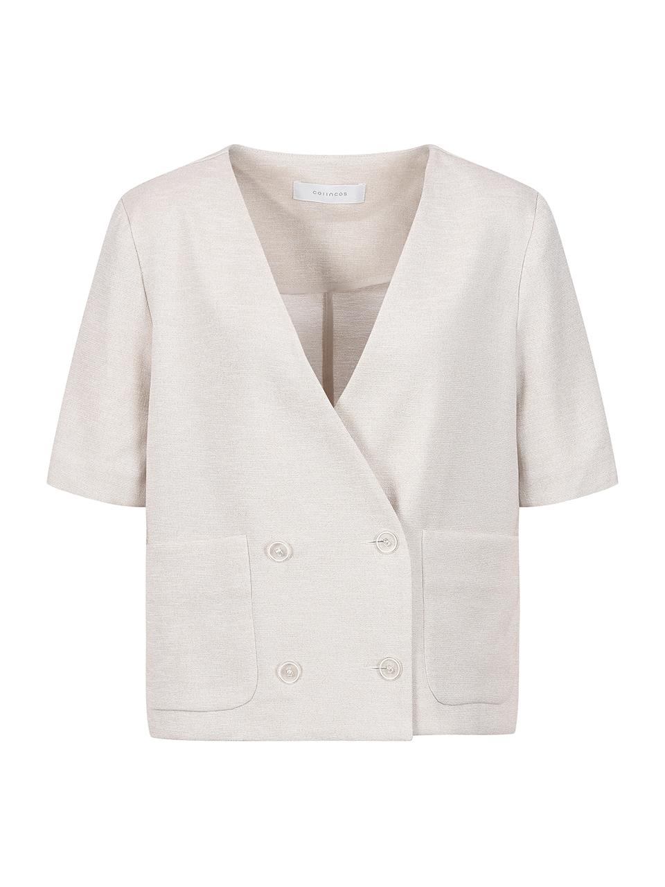 COIINCOS Double Button Short Sleeve Blazer (DW5MJ105)