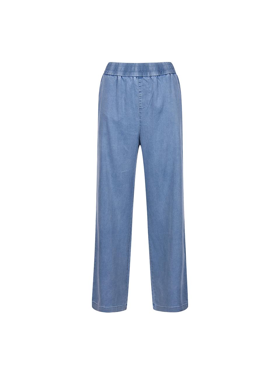 COIINCOS Elastic Waistband Wide Denim Pants (DZ5ML086)