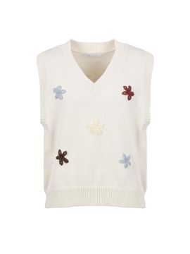 COIINCOS Floral Embroidered V-Neck Regular Fit Vest (DZ5SV052)