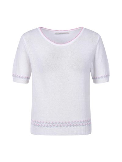 COIINCOS Floral Point Short-Sleeve Sweater (DK5MP661)