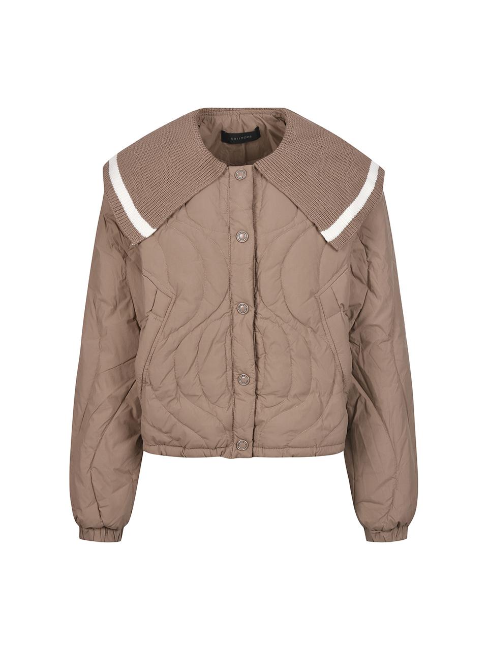 COIINCOS Knit Collar Quilted Down Padded Jumper (DP4WM808)