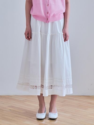 COIINCOS Lace Banding Long Skirt (DW5MS137)